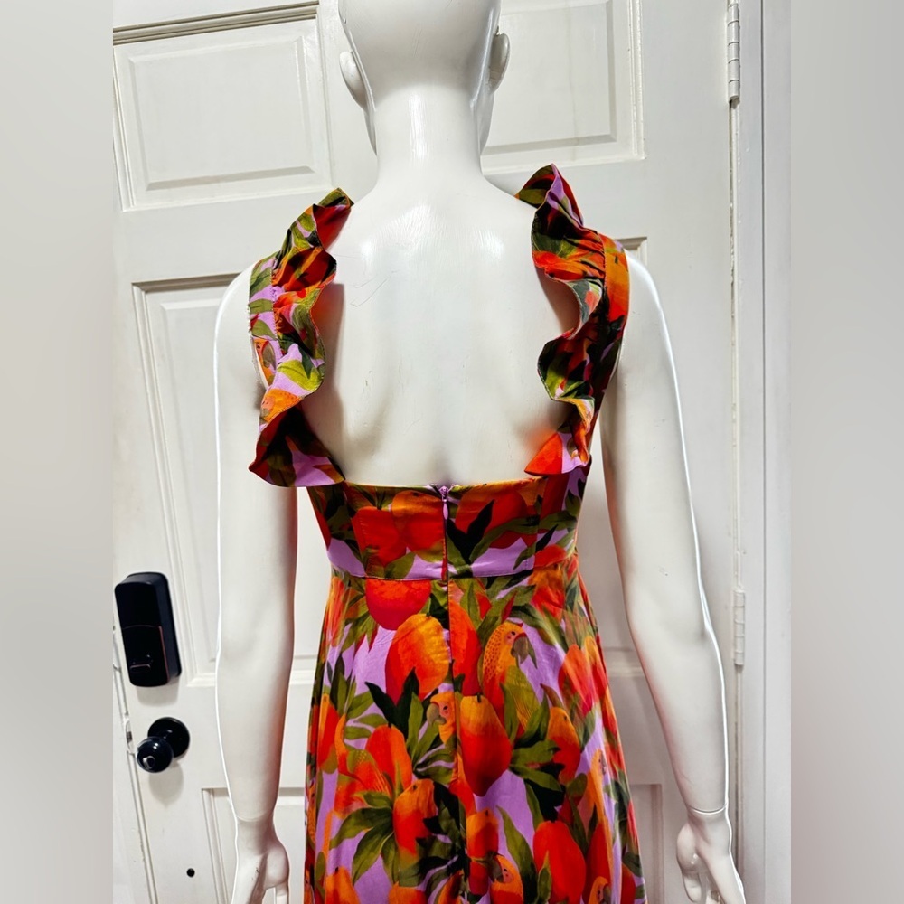 Farm Rio Women's Mango Macaws Maxi Dress Size XS - Picture 11 of 15